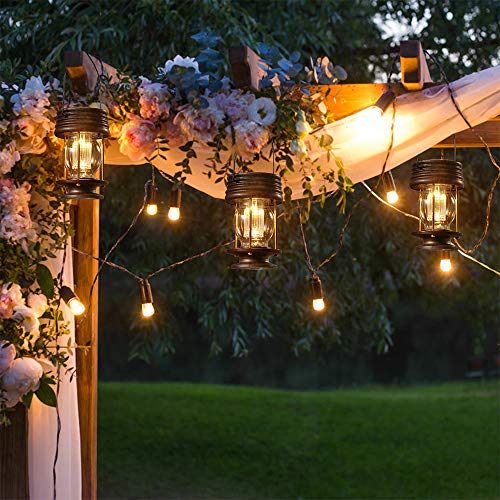 Hanging Solar Lights Outdoor - 2 Pack Solar Powered Waterproof Lan...