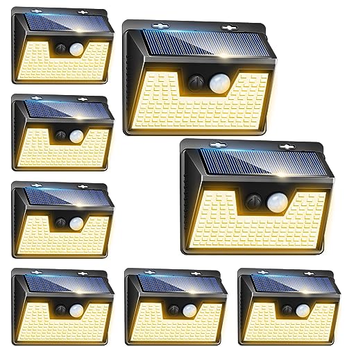 Peasur Solar Lights Outdoor Waterproof [8 Pack/140LED], Warm White...