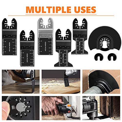 PECHAM 24PCS Universal Wood Metal Oscillating Multitool Quick Rele...