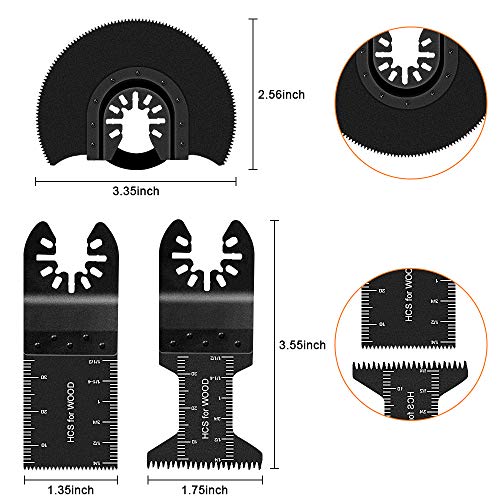 PECHAM 24PCS Universal Wood Metal Oscillating Multitool Quick Rele...