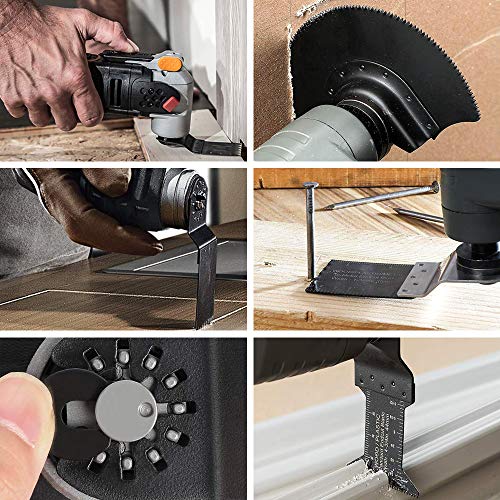 PECHAM 24PCS Universal Wood Metal Oscillating Multitool Quick Rele...