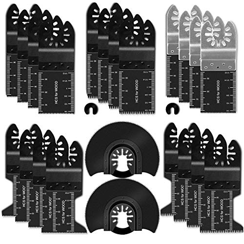 PECHAM 24PCS Universal Wood Metal Oscillating Multitool Quick Rele...