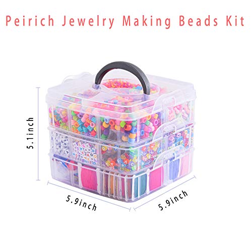 Peirich Jewelry Making Bead Kit, Includes 44 Colors Embroidery Flo...