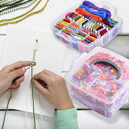 Peirich Jewelry Making Bead Kit, Includes 44 Colors Embroidery Flo...