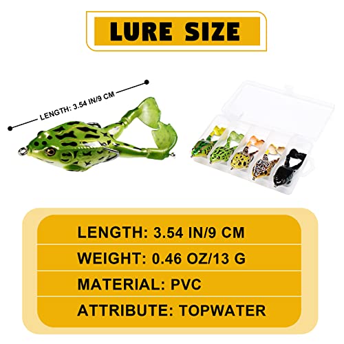 Pelican Mate Topwater Frog Lures Double Propellers Soft Silicone B...