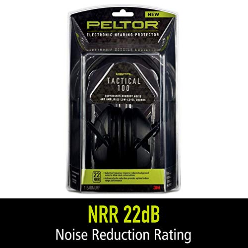 Peltor Sport Tactical 100 Electronic Hearing Protector, Ear Protec...