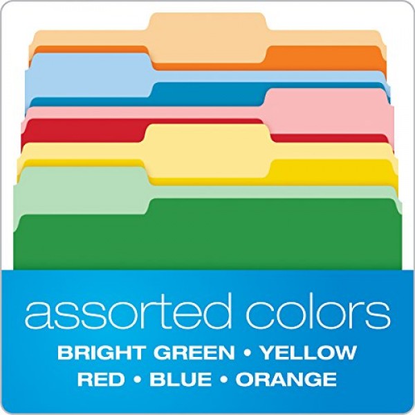 Pendaflex Two-Tone Color File Folders, Letter Size, Assorted Color...