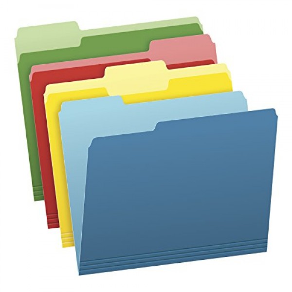 Pendaflex Two-Tone Color File Folders, Letter Size, Assorted Color...