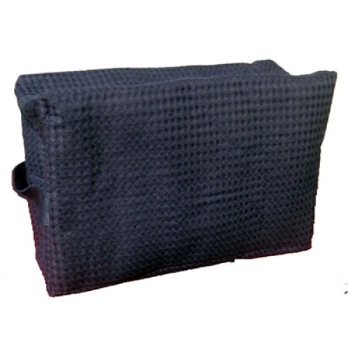 Pendergrass Cotton Waffle Cosmetic Bag, Large, Navy