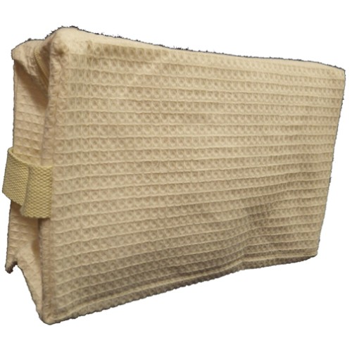 Pendergrass Cotton Waffle Cosmetic Bag, Large, Beige