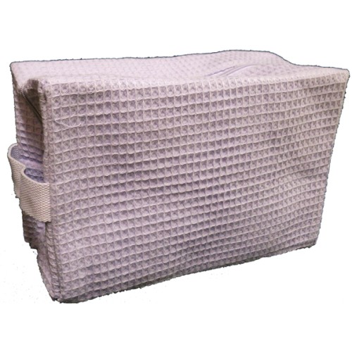 Pendergrass Cotton Waffle Cosmetic Bag, Large, Lavender