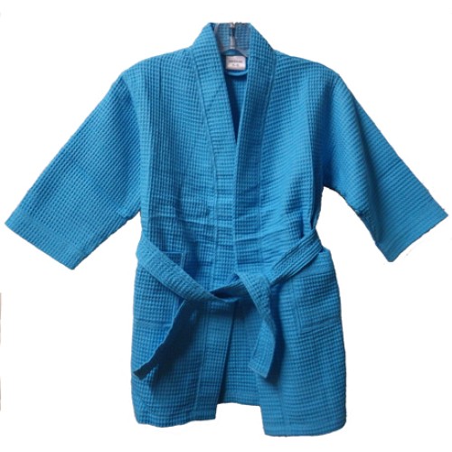 Pendergrass Children's Waffle Robe, Tropical Blue, Medium 6-8