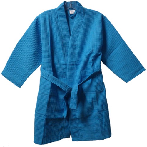 Pendergrass Children's Waffle Robe, Tropical Blue, Large 10-12