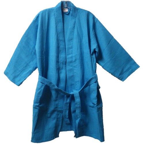 Pendergrass 36 Length Waffle Robe, Tropical Blue, Junior Size