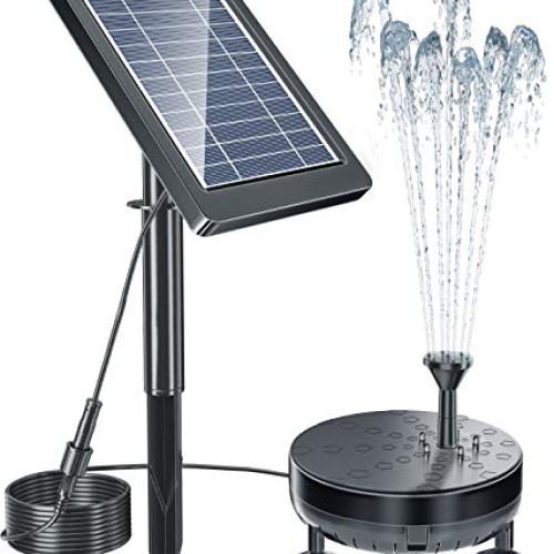 Pendoo Solar Fountain Pump, Solar Powered Water Fountain Pump Outd...