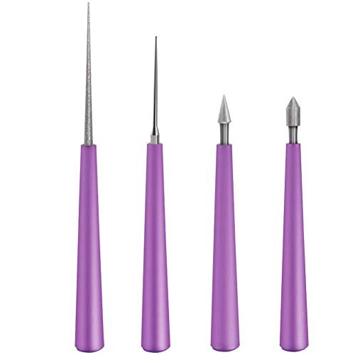Pengxiaomei Diamond Tipped Bead Reamer, 4 Pcs Beading Hole Enlarge...