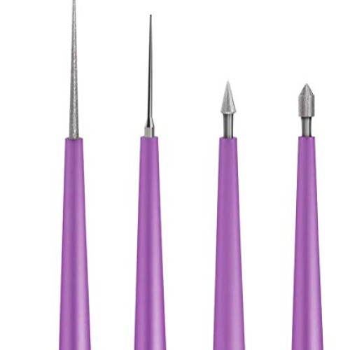 Pengxiaomei Diamond Tipped Bead Reamer, 4 Pcs Beading Hole Enlarge...