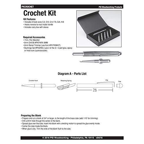 Penn State Industries PKCROCHET Interchangeable Crochet Hook Kit S...