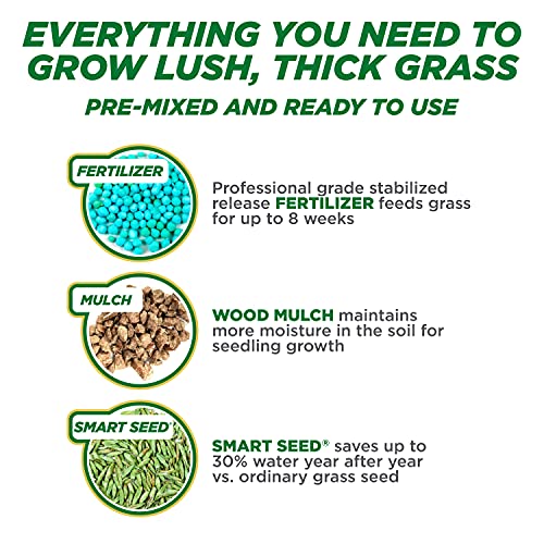 One Step Complete Tall Fescue 5lb. Grass Seed + Mulch + Fertilizer...