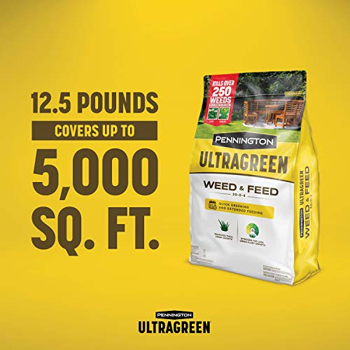 Pennington 100536600 UltraGreen Weed & Feed Lawn Fertilizer, 12.5 ...