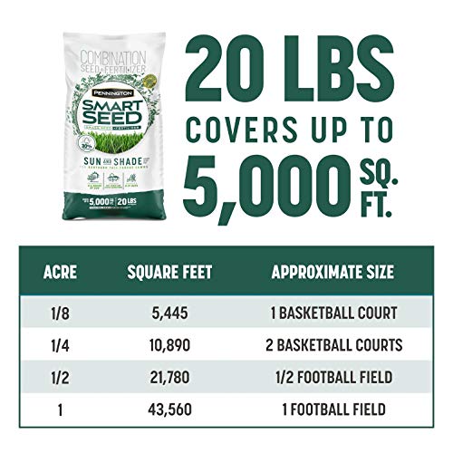 Pennington Smart Seed Southern Sun and Shade Grass Seed and Fertil...