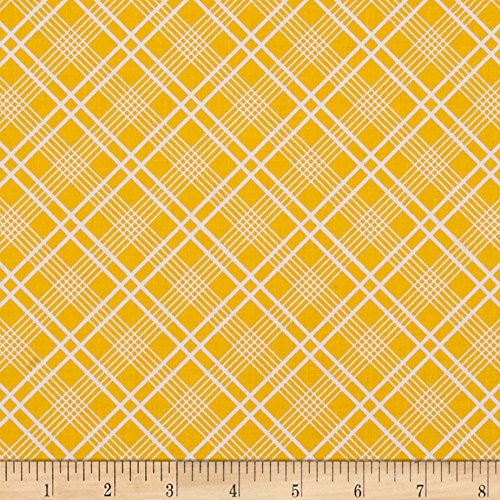 Penny Rose Gingham Girls Yellow Plaid Fabric C5904