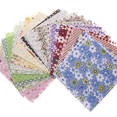 Penta Angel 50 Pieces Color Precut Cotton Squares Quilting Printed...