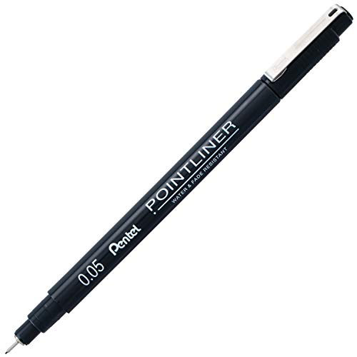 Pentel Arts Pointliner Drawing Pen, 5-Pack, Assorted Sizes, Black ...