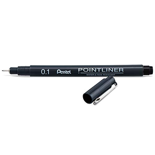 Pentel Arts Pointliner Drawing Pen, 5-Pack, Assorted Sizes, Black ...