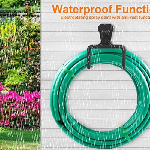 Metal Garden Hose Holder - Heavy Duty Hose Hanger Wall Mounted Wat...