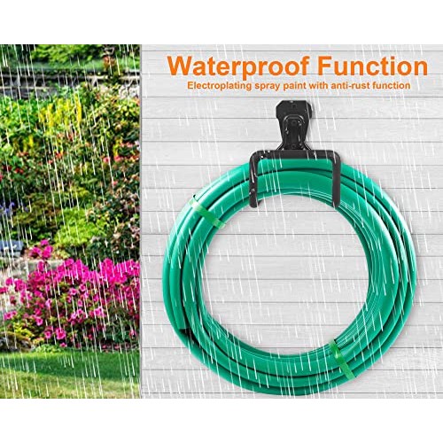 Metal Garden Hose Holder - Heavy Duty Hose Hanger Wall Mounted Wat...