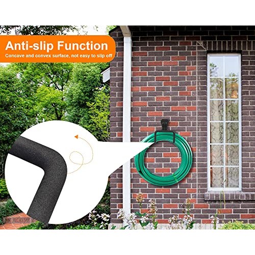 Metal Garden Hose Holder - Heavy Duty Hose Hanger Wall Mounted Wat...