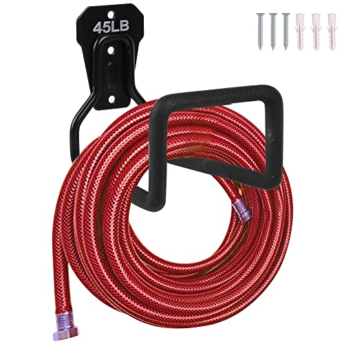 Metal Garden Hose Holder - Heavy Duty Hose Hanger Wall Mounted Wat...