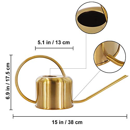 Peonyfun Long Spout Watering Can, Metal Watering Can Indoor Outdoo...