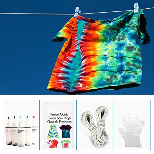 Per Newly 5 Colors Tie-Dye Kit, All- Purpose Powder Fabric Dye, DI...