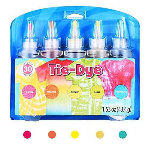 Per Newly 5 Colors Tie-Dye Kit, All- Purpose Powder Fabric Dye, DI...