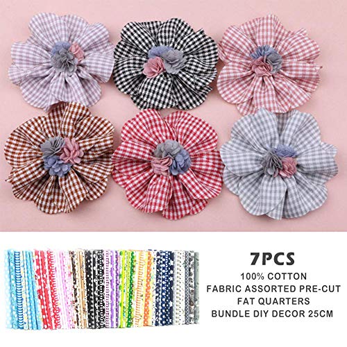 Per Newly 7PCS Fabric Decorating Kit, Cotton Fabric Bundles Quilti...