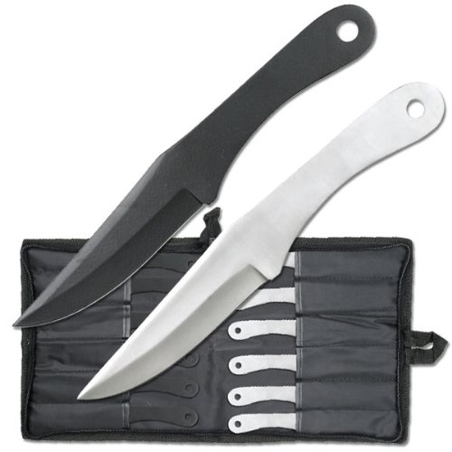 Perfect Point PAK-712-12 Throwing Knife Set with 12 Knives, Silver...
