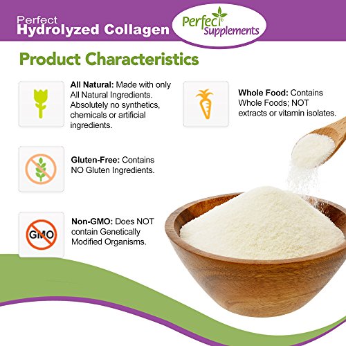 Perfect Hydrolyzed Collagen Peptides, from 100% Grass-Fed Brazilia...