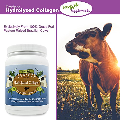 Perfect Hydrolyzed Collagen Peptides, from 100% Grass-Fed Brazilia...