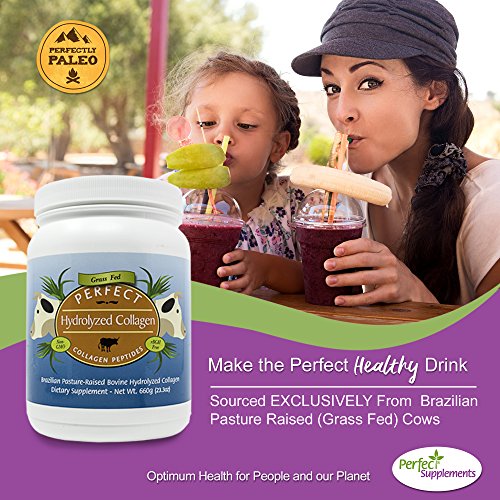 Perfect Hydrolyzed Collagen Peptides, from 100% Grass-Fed Brazilia...