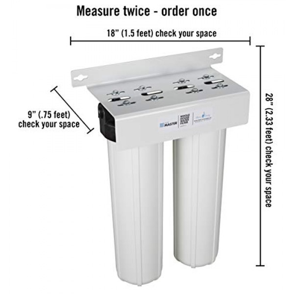 Home Master - Whole House Water Filter - 2 Stage Fine Sediment & C...
