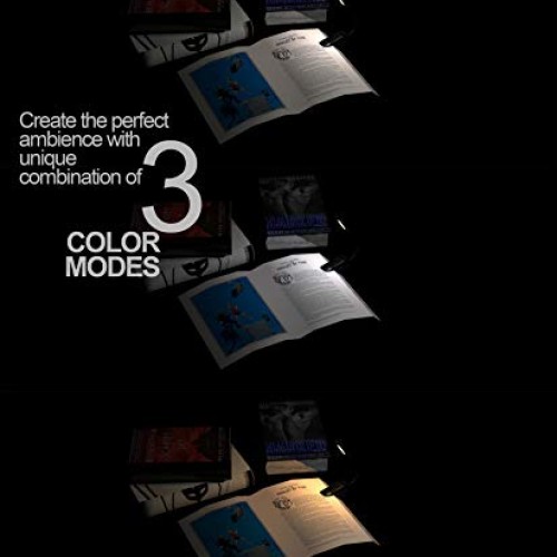 Book Light, PERFECTDAY 12 LED USB Rechargeable Reading Light with ...