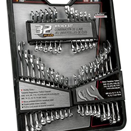 Performance Tool 32pc SAE & MET W1099 32-Piece SAE and Metric Set ...