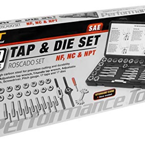 Performance Tool W4001DB 40-Piece SAE Tap And Die Set