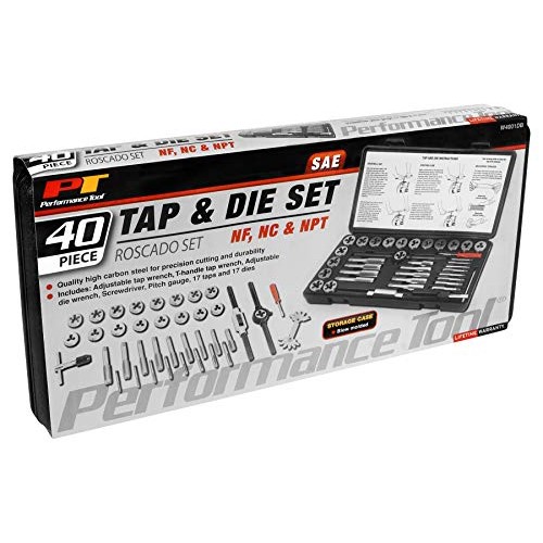 Performance Tool W4001DB 40-Piece SAE Tap And Die Set