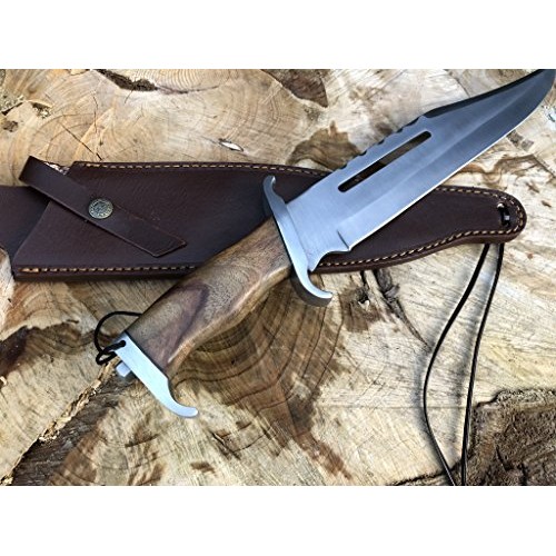 Perkin | 16 Inches Fixed Blade Hunting Knife | Bowie Knife | Leath...
