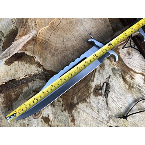 Perkin | 16 Inches Fixed Blade Hunting Knife | Bowie Knife | Leath...