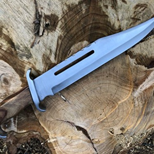 Perkin | 16 Inches Fixed Blade Hunting Knife | Bowie Knife | Leath...