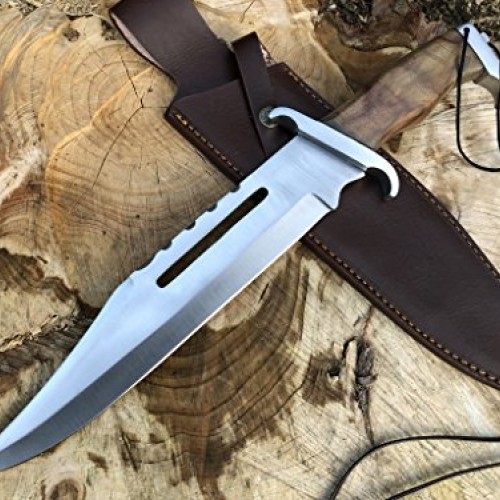 Perkin | 16 Inches Fixed Blade Hunting Knife | Bowie Knife | Leath...